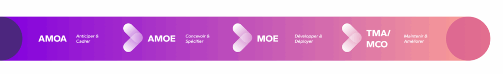 Descriptif de l'accompagnement, AMOA, AMOE, MOE et TMA