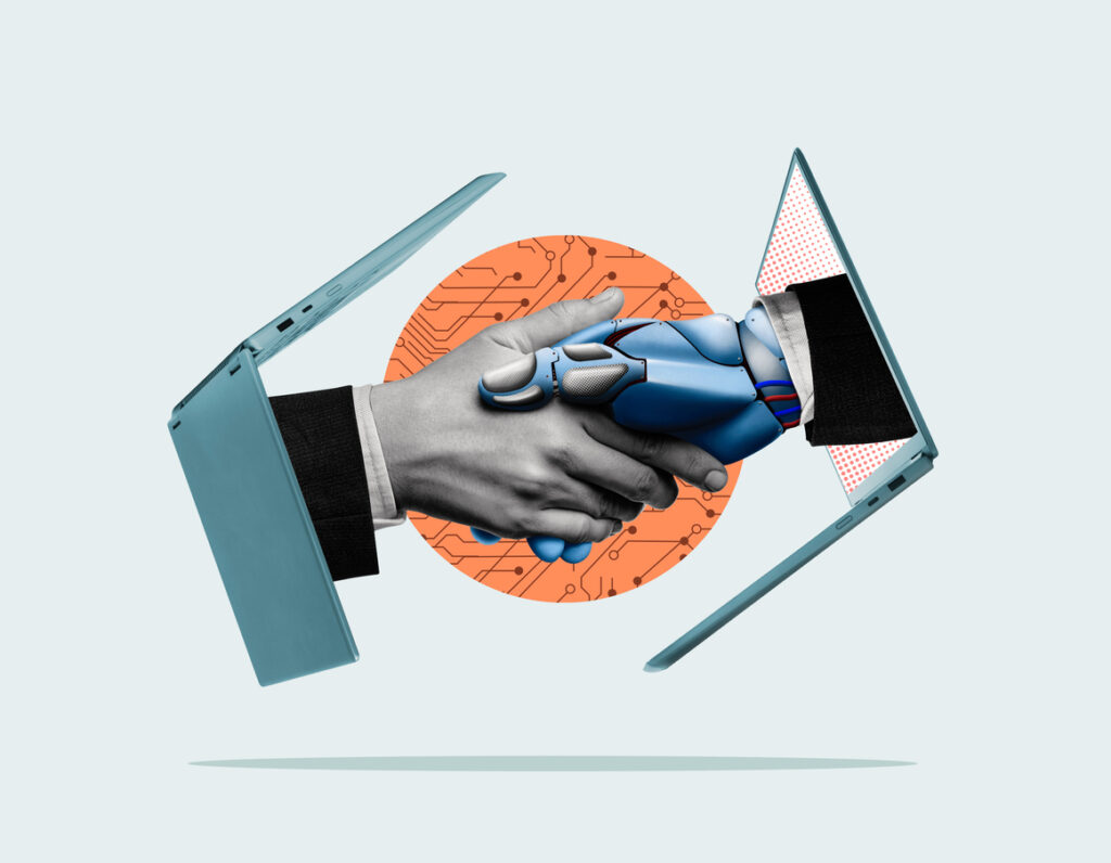 artificial intelligence and robotics, concept.